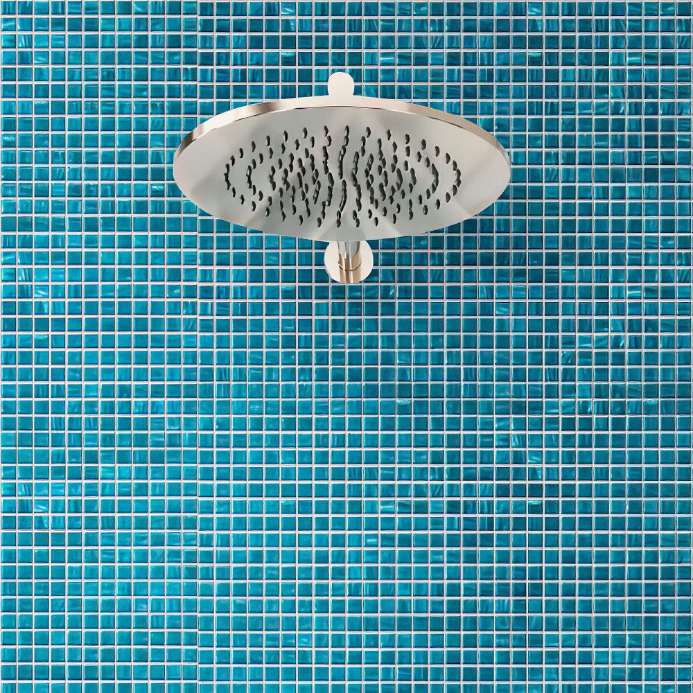 Ocean Blue Mixed Squares Glass Pool Tile | Tile Club