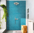 Ocean Blue Mixed Squares Glass Pool Tile Shower Backsplash