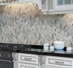 Sea Glass Louvre Amber Mosaic Tile | Tile Club