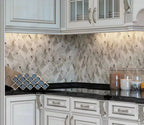 Sea Glass Louvre Amber Mosaic Tile | Tile Club