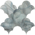 8.8" x 9.1" Sea Glass Cloud Blue Mosaic Tile | Tile Club |