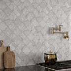 Sea Glass Cloud Grey Mosaic Tile Backsplash