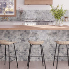 Sea Glass Hexagon Grey Mosaic Wall Tile