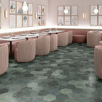 Olive Green Porcelain Hexagon Tile | Tile Club