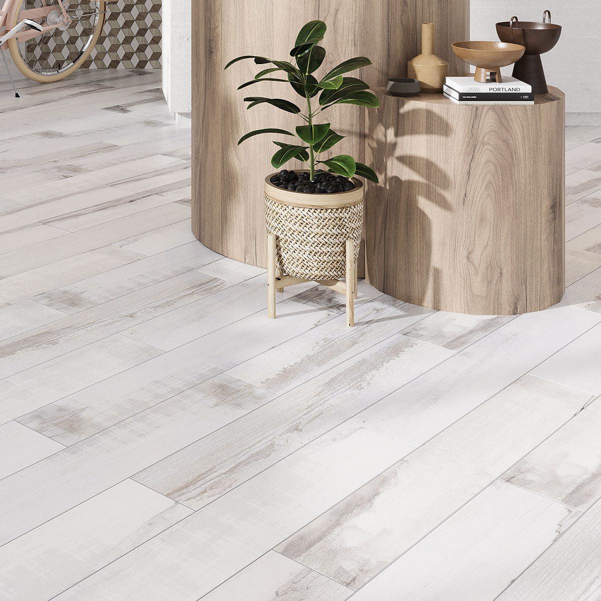 Olson Blanco Wood Tile Floor and Wall