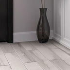 Olson Gris Wood Look Porcelain Tile Entryway Floor Close-up