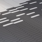 Palisades Black & White Picket Ceramic Tile Floor