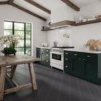 Black Picket Ceramic Floor Tiles