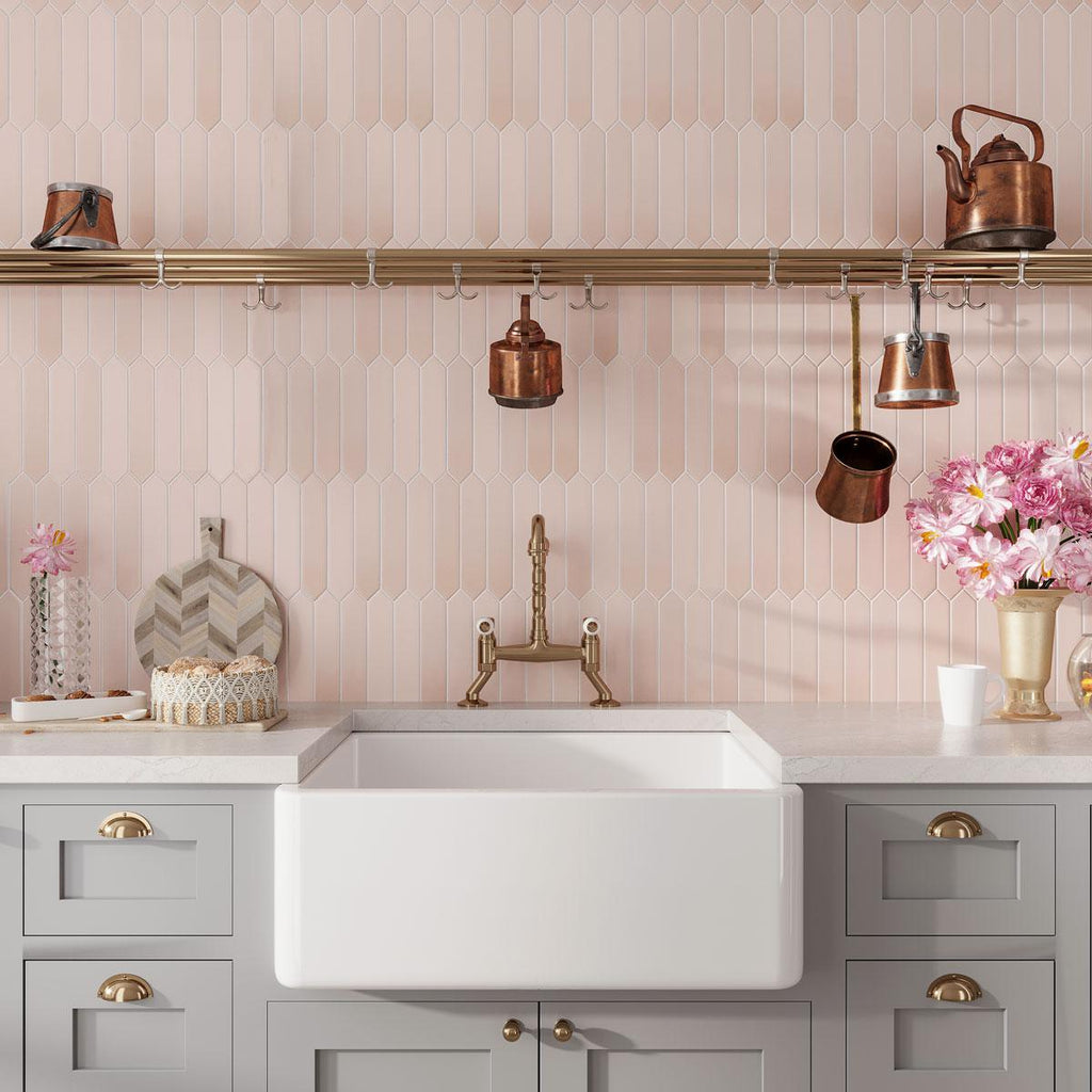 Palisades Rose Picket Ceramic Tile | Tile Club
