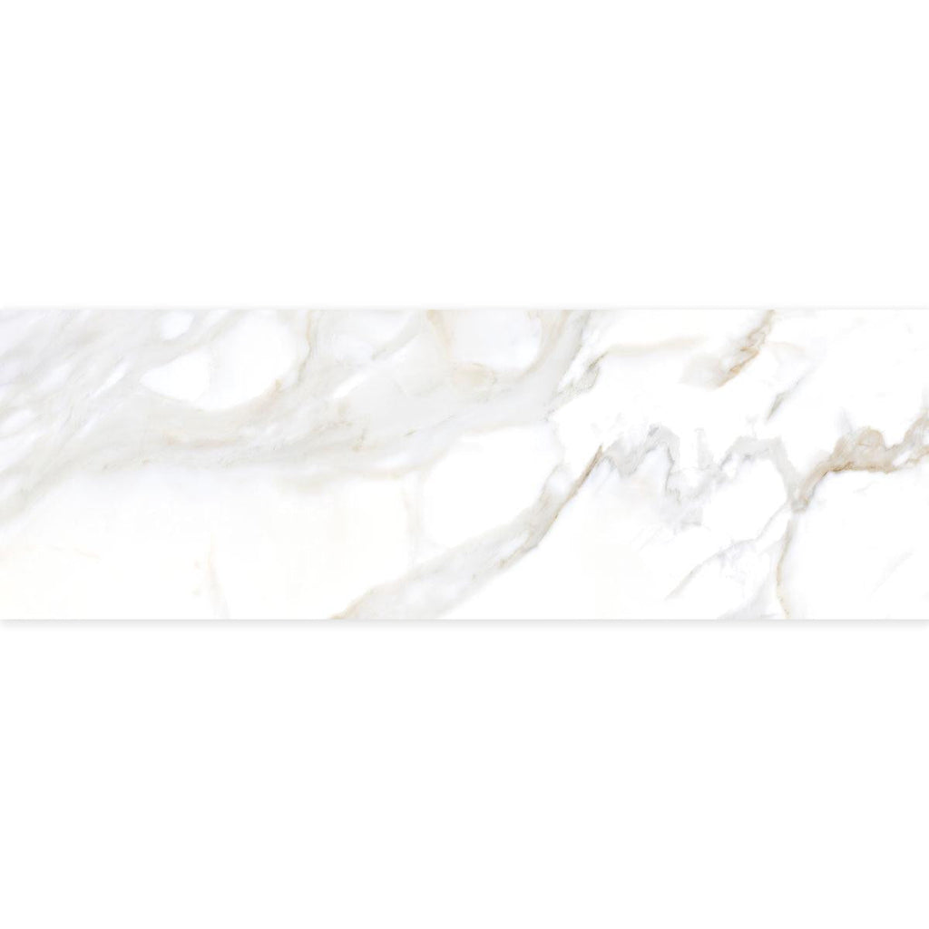 Panorama Gold Marbled Ceramic Tile 16x48 | Tile Club