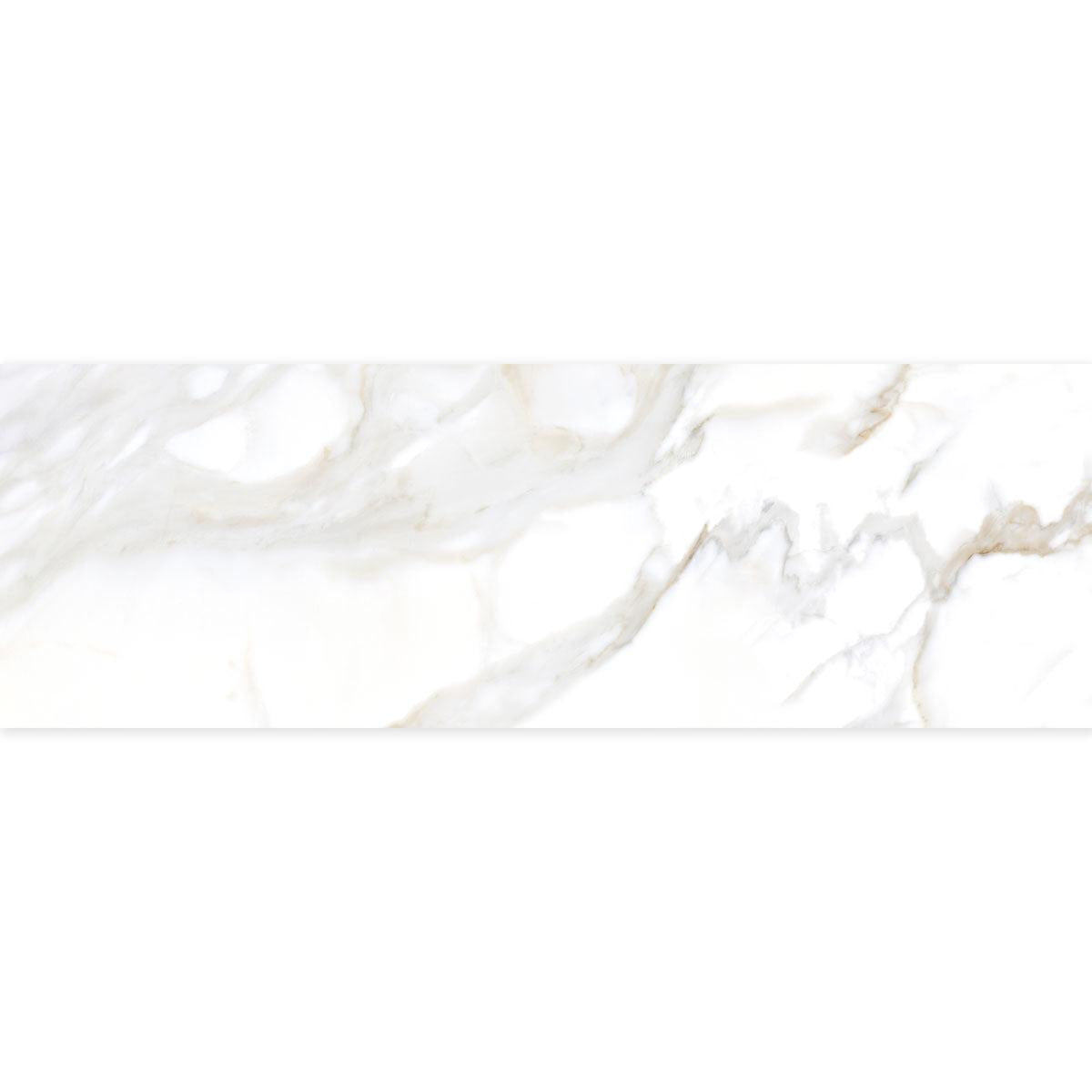Panorama Gold Marbled Ceramic Tile 16x48 | Tile Club