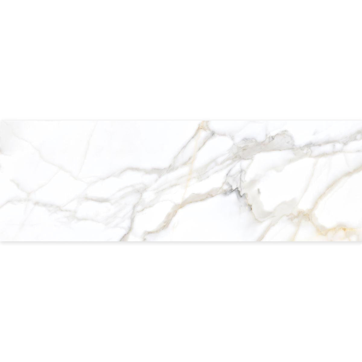 Panorama Gold Marbled Ceramic Tile 16x48 | Tile Club