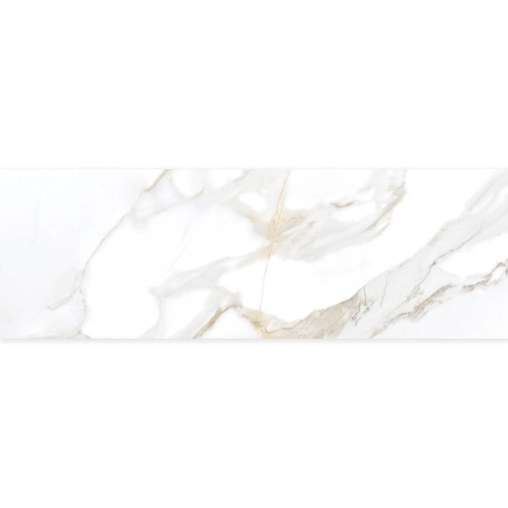 Panorama Gold Marbled Ceramic Tile 16x48 | Tile Club