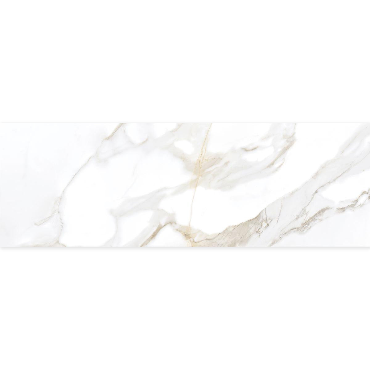 Panorama Gold Marbled Ceramic Tile 16x48 | Tile Club