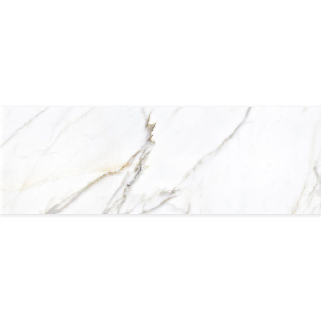 Panorama Gold Marbled Ceramic Tile 16x48 | Tile Club