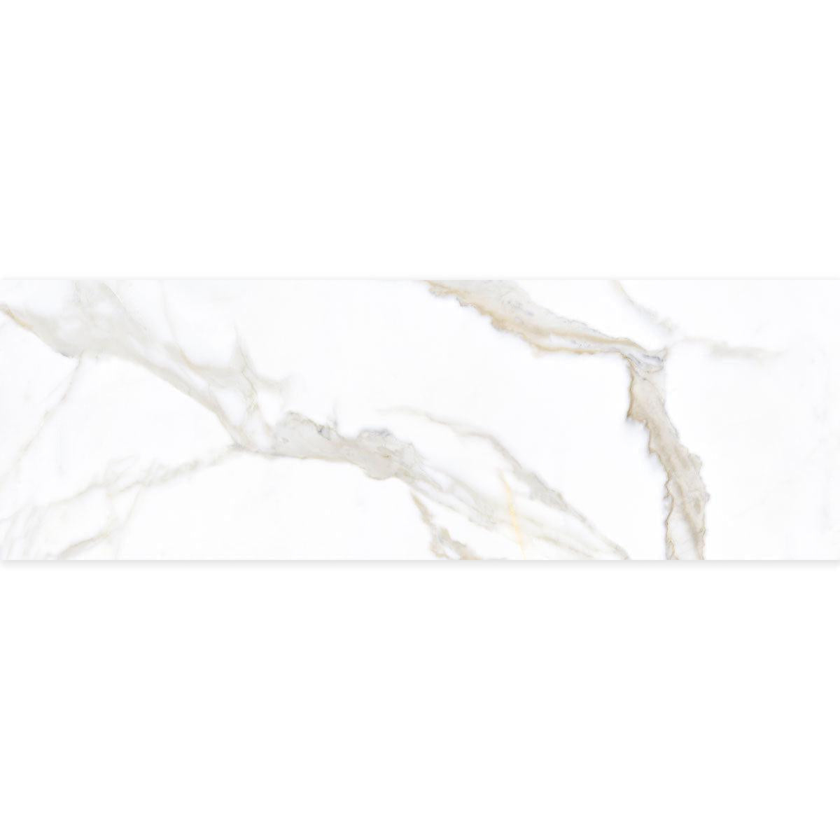Panorama Gold Marbled Ceramic Tile 16x48 | Tile Club