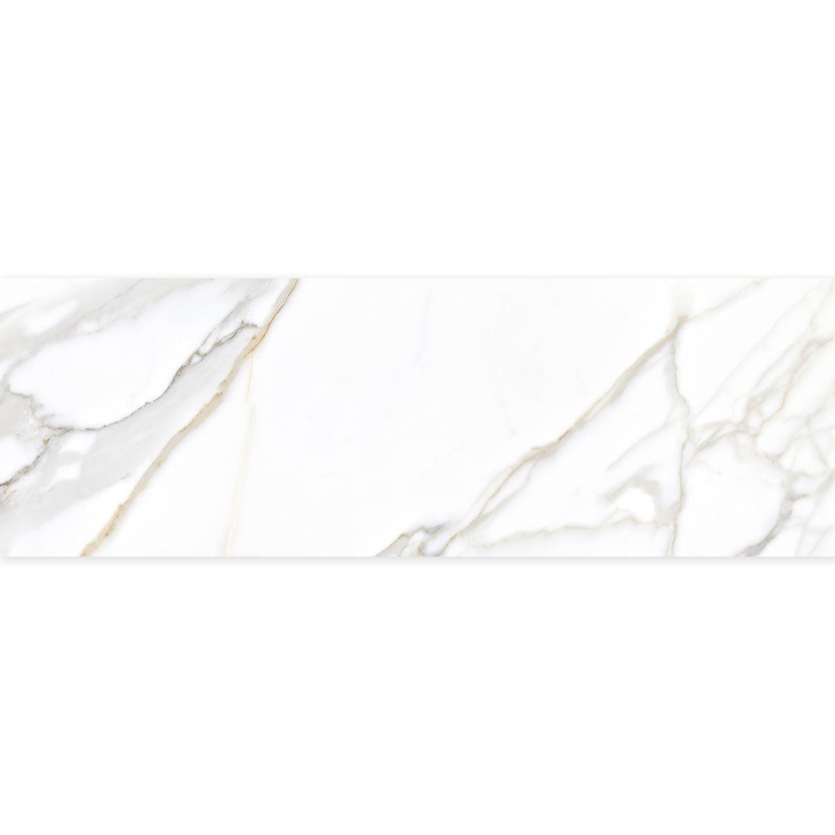 Panorama Gold Marbled Ceramic Tile 16x48 | Tile Club