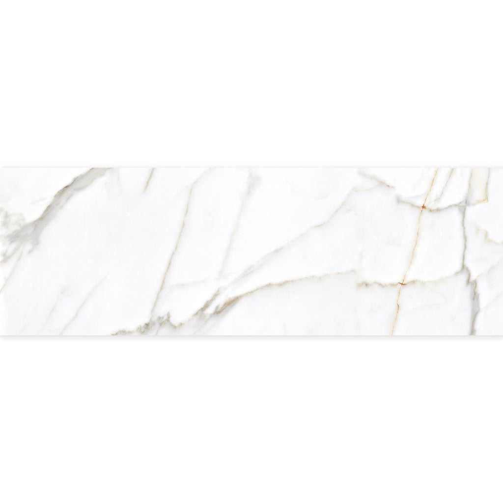 Panorama Gold Marbled Ceramic Tile 16x48 | Tile Club