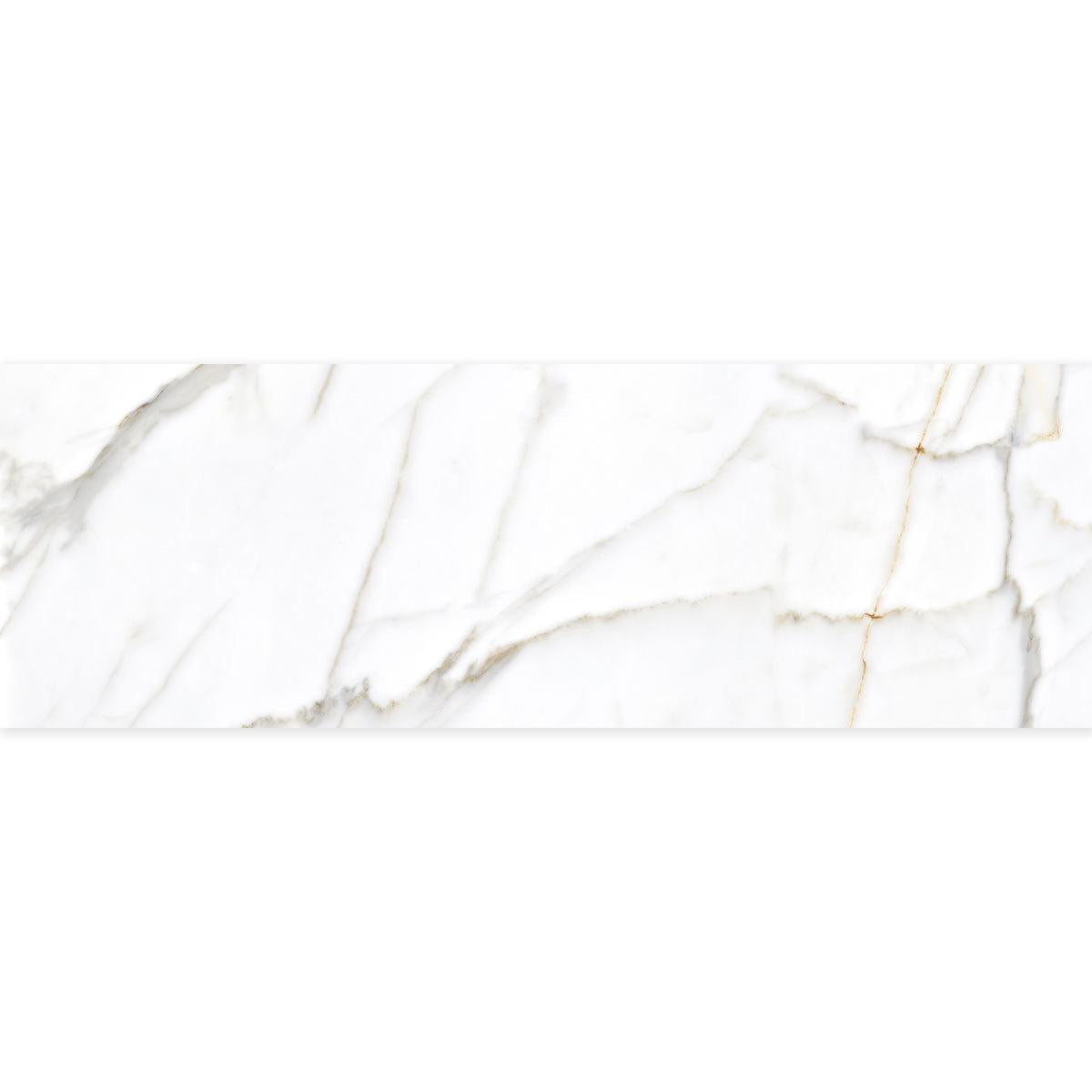 Panorama Gold Marbled Ceramic Tile 16x48 | Tile Club