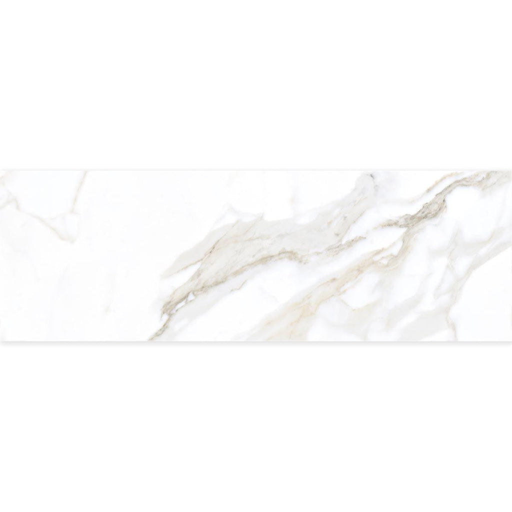 Panorama Gold Marbled Ceramic Tile 16x48 | Tile Club
