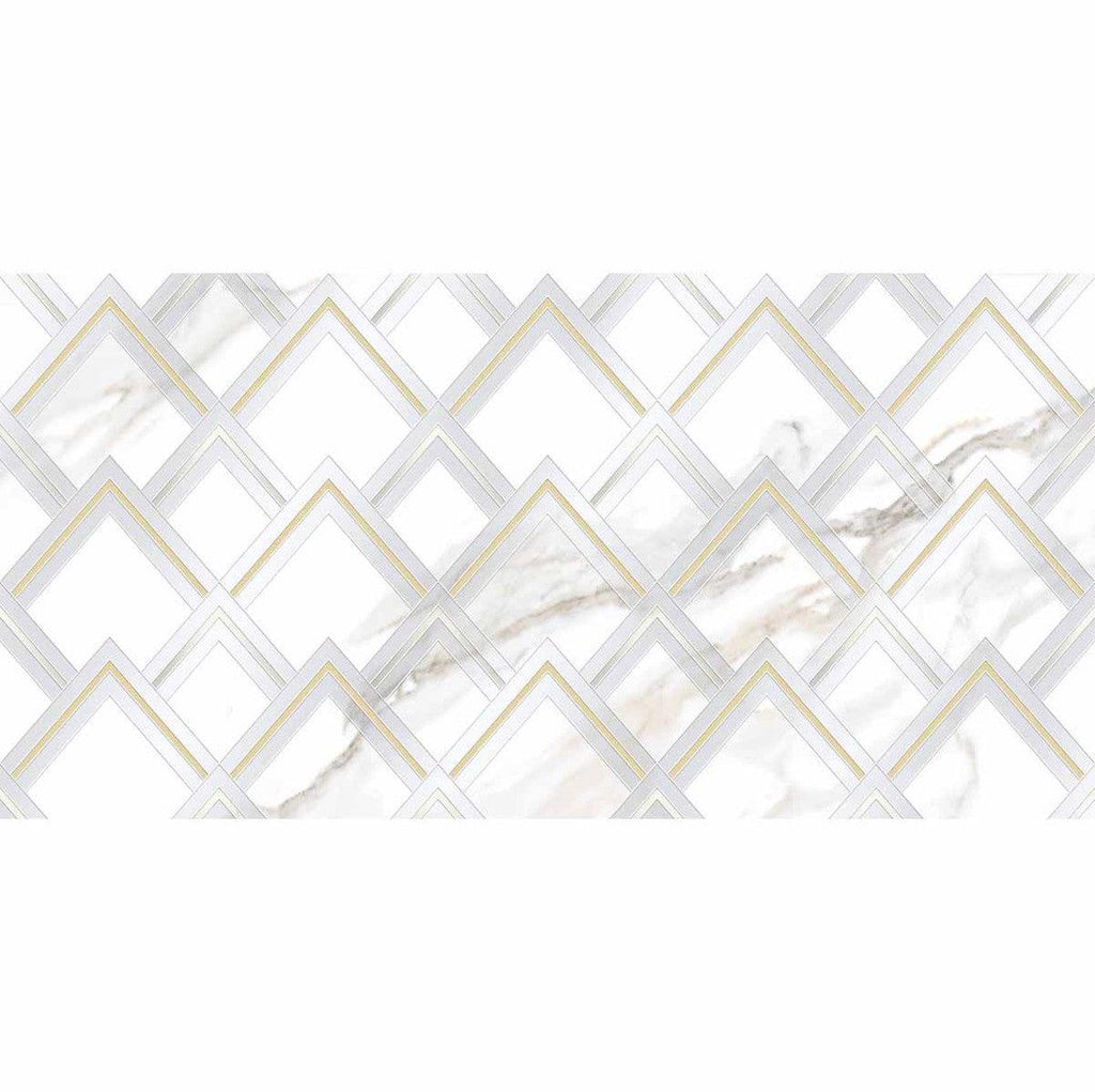Panorama White Marbled Peak Porcelain Tile 24x48 | Tile Club