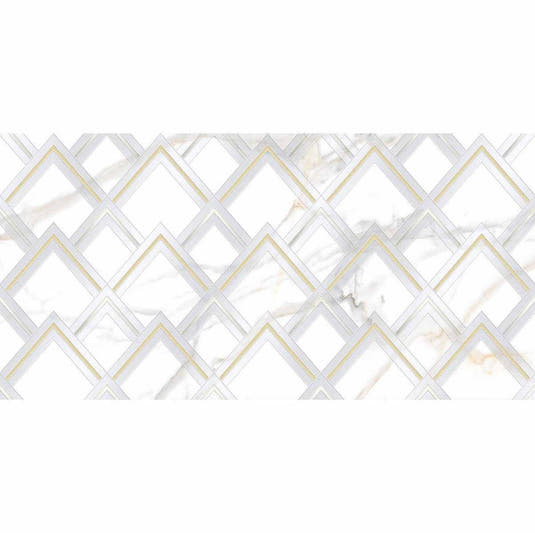 Panorama White Marbled Peak Porcelain Tile 24x48 | Tile Club