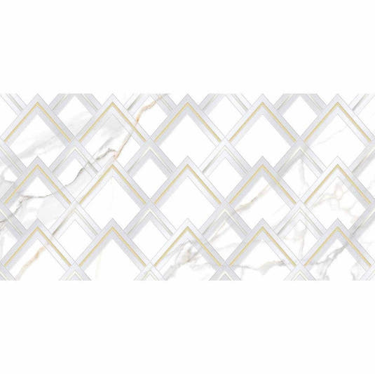 Panorama White Marbled Peak Porcelain Tile 24x48 | Tile Club