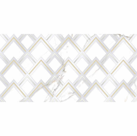 Panorama White Marbled Peak Porcelain Tile 24x48 | Tile Club