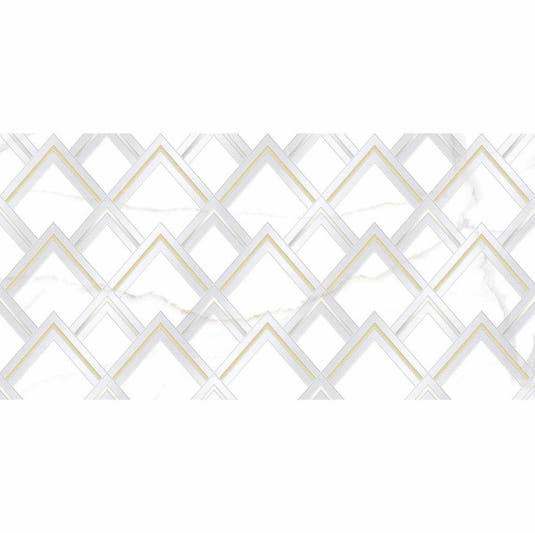 Panorama White Marbled Peak Porcelain Tile 24x48 | Tile Club