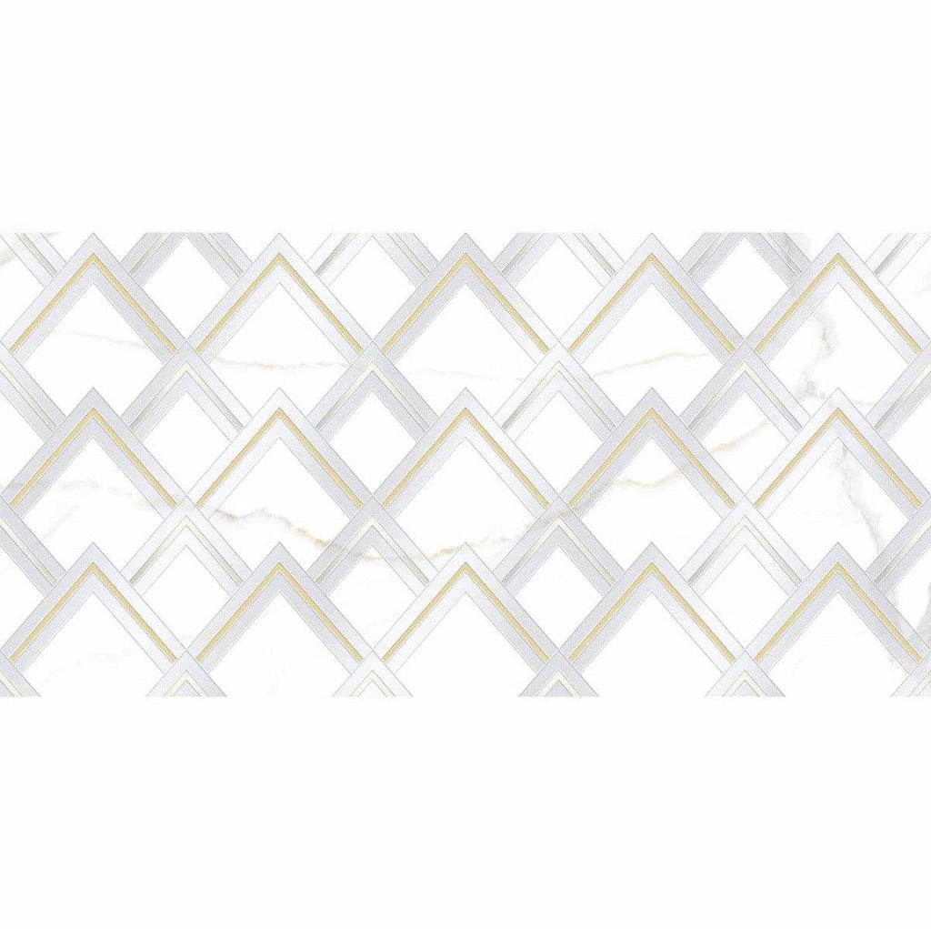 Panorama White Marbled Peak Porcelain Tile 24x48 | Tile Club