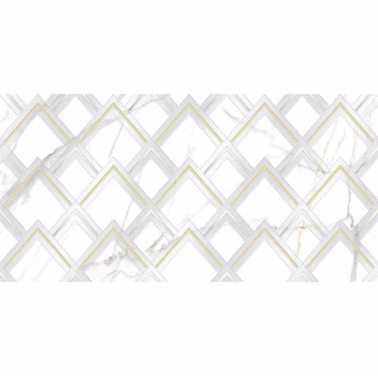 Panorama White Marbled Peak Porcelain Tile 24x48 | Tile Club