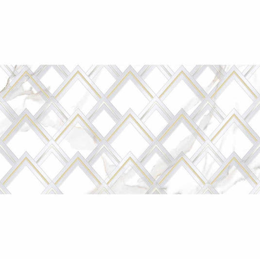 Panorama White Marbled Peak Porcelain Tile 24x48 | Tile Club