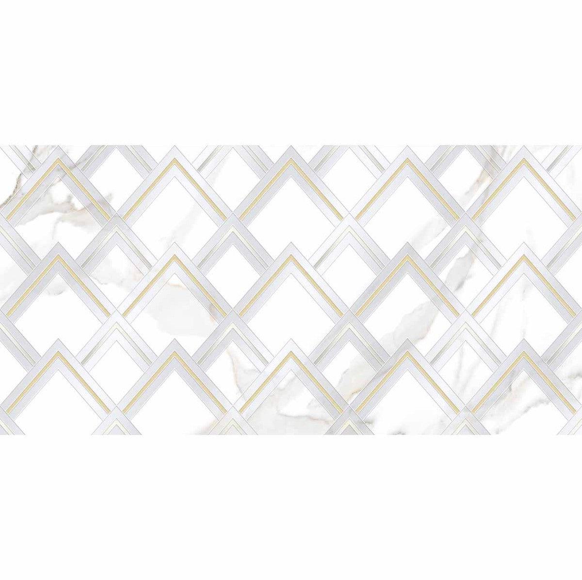 Panorama White Marbled Peak Porcelain Tile 24x48 | Tile Club