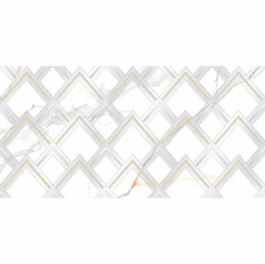 Panorama White Marbled Peak Porcelain Tile 24x48 | Tile Club