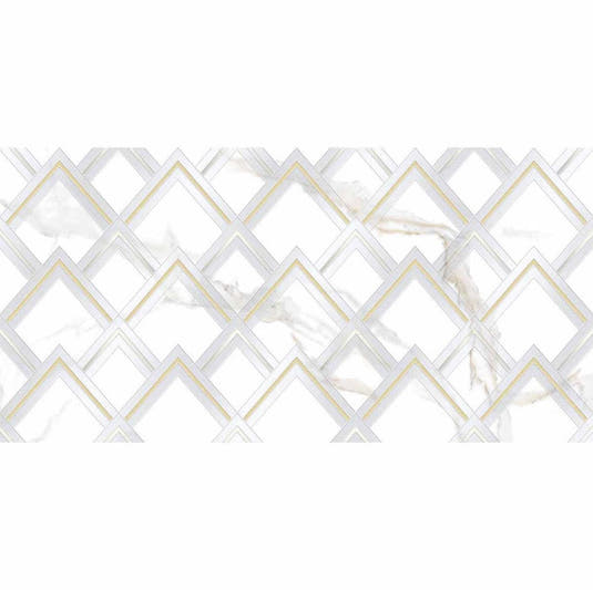 Panorama White Marbled Peak Porcelain Tile 24x48 | Tile Club