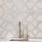 Panorama White Marbled Peak Porcelain Tile 24x48 | Tile Club