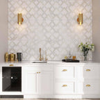 Panorama White Marbled Peak Porcelain Tile 24x48 | Tile Club