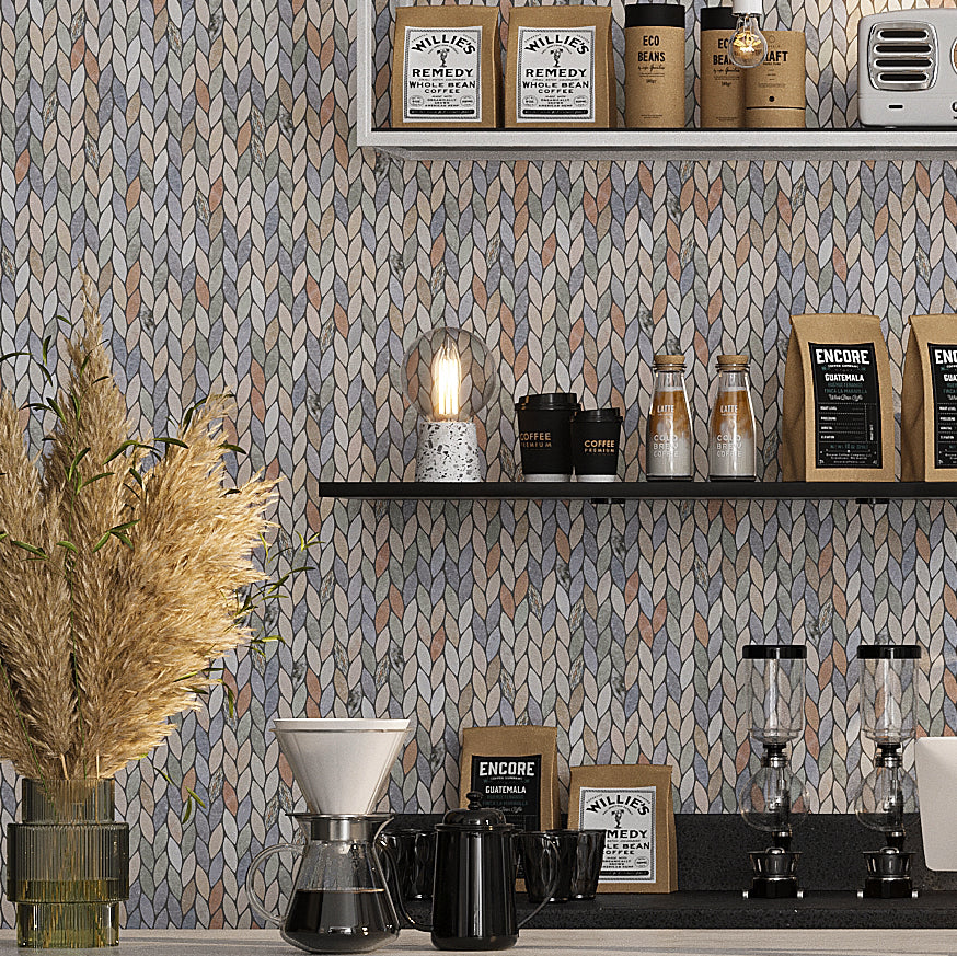 Pastello Leaf Marble Mosaic Tile | Tile Club