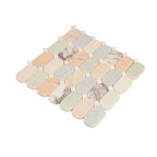 Pastello Multicolor Oval Marble Mosaic Tile
