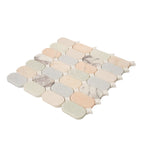 Pastello Multicolor Oval Marble Mosaic Tile