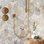 Pastello Polygon Marble Mosaic Tile | Tile Club