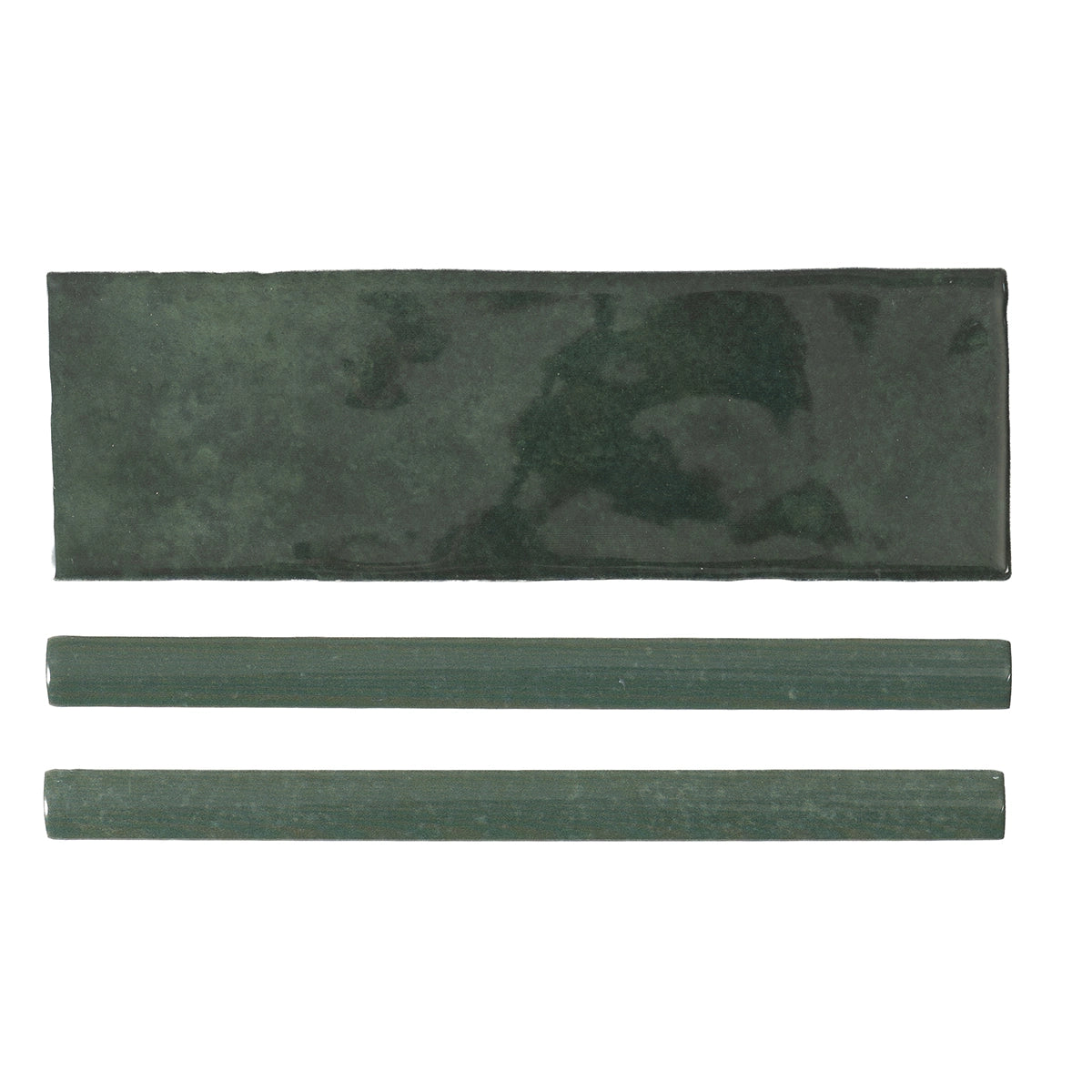 Pavillon Green Ceramic Pencil Tile Trim | Tile Club