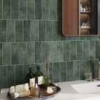 Pavillon Green Ceramic Subway Tile 2.7x8.5