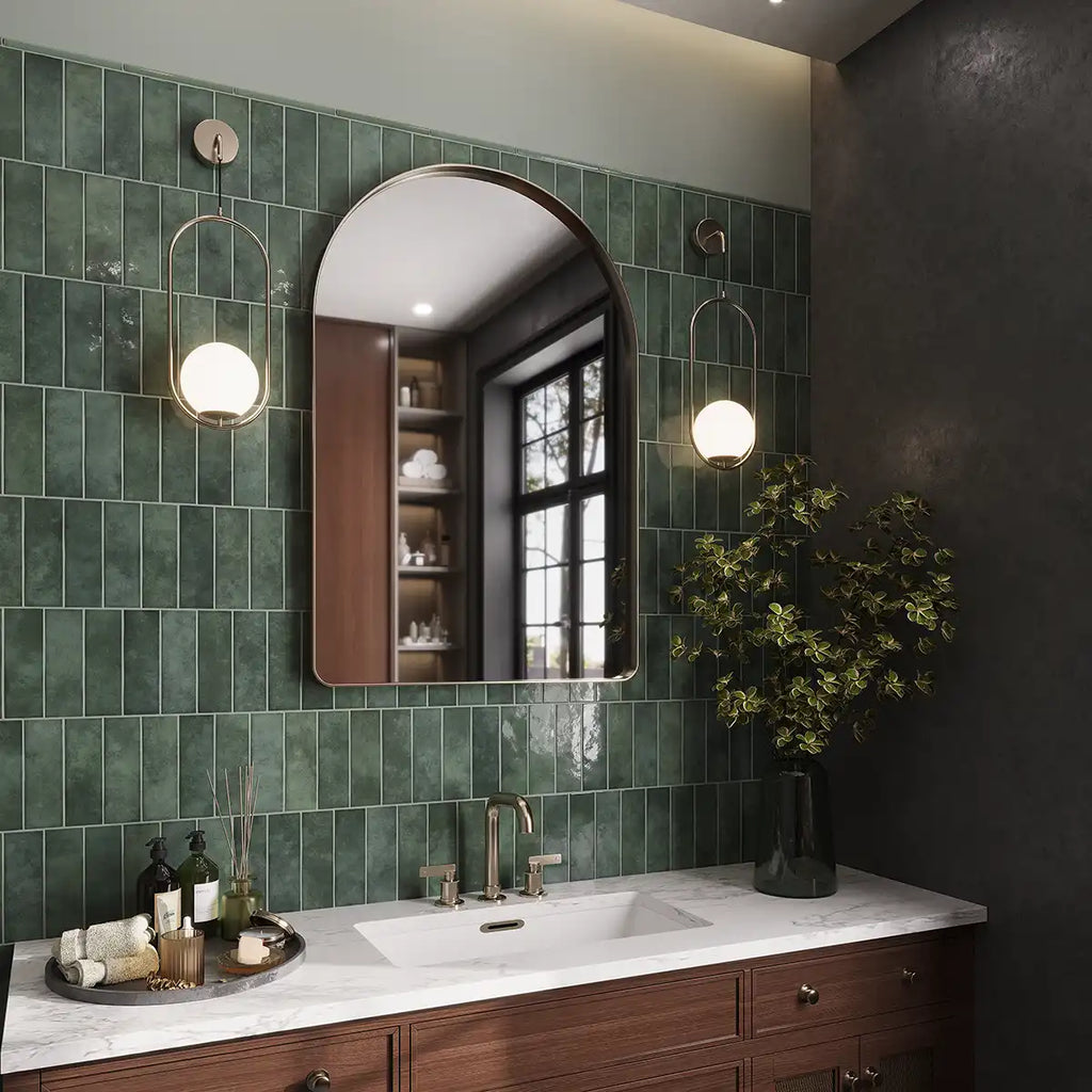 Pavillon Green Ceramic Subway Tile 2.7x8.5