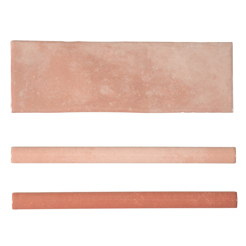 Pavillon Pink Ceramic Pencil Tile Trim | Tile Club