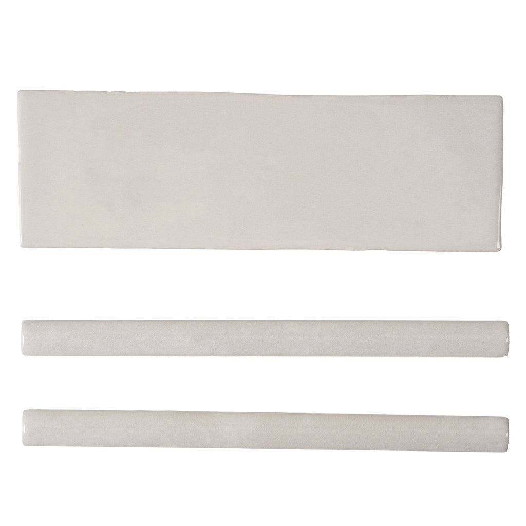 Pavillon White Ceramic Pencil Tile Trim | Tile Club