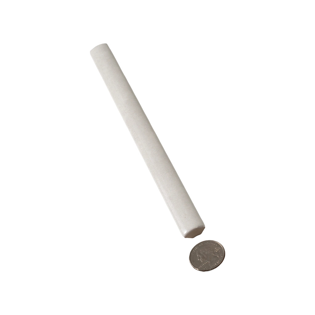 Pavillon White Ceramic Pencil Tile Trim | Tile Club