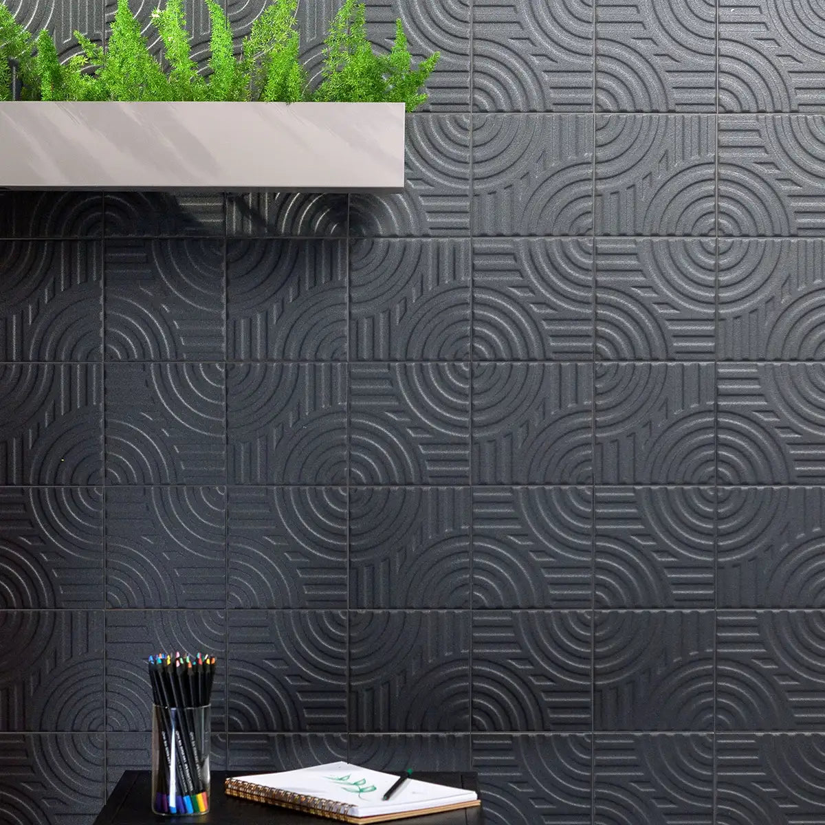 Paxton Arch Dark Matte Ceramic Tile 6"x6" | Tile Club