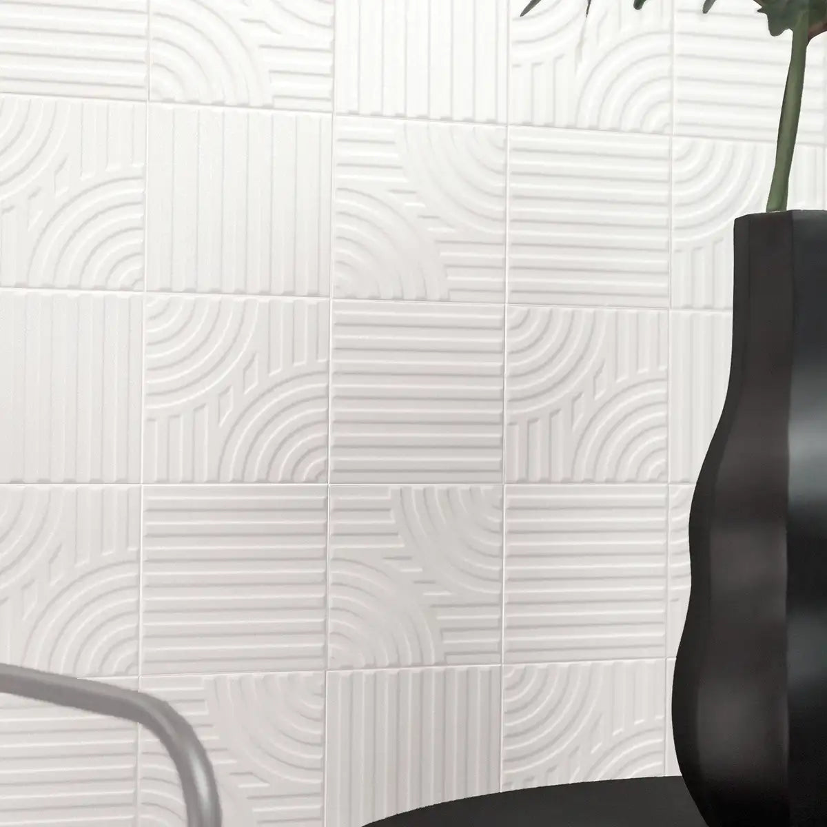 Paxton Arch Off White Matte Ceramic Tile 6"x6" | Tile Club