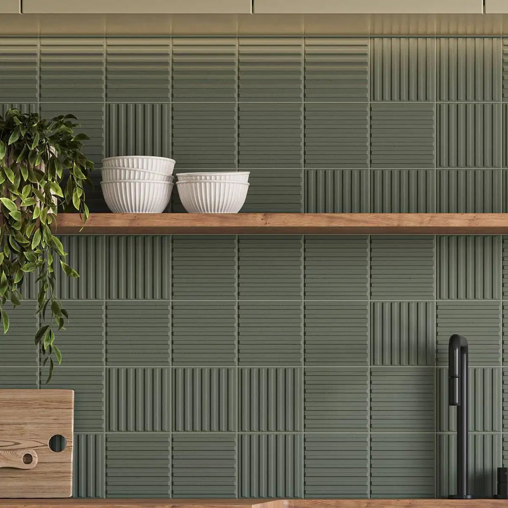 Paxton Line Agave Matte Ceramic Tile 6"x6" | Tile Club
